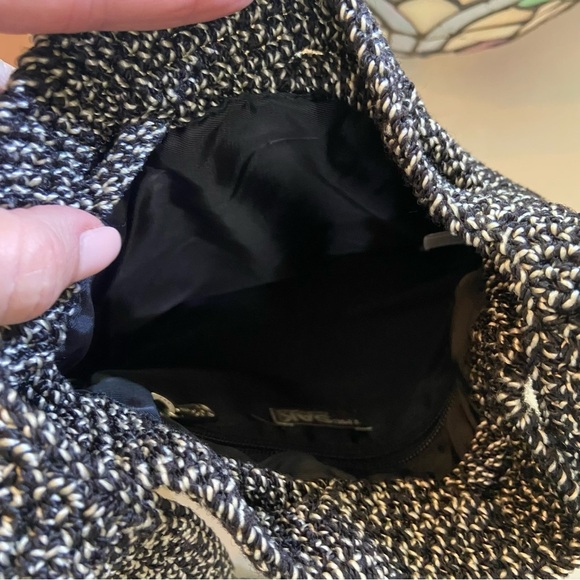 The Original Sak Chocolate Charcoal Crochet Shoulder Handbag Bag Purse Knit - Picture 7 of 10